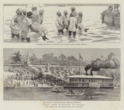 Met Lord Dufferin in Birma door Frederic Villiers
